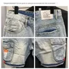 summer 2023 New Luxury Men's Shorts Korean Style Streetwear Short Jeans with Designer Large Pockets Cargo Casual Denim Shorts m5qu#