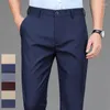 Männer Hosen Männlichen Stretch Solide Schwarz Smart Casual Hosen Büro Schnell Trocken Anzug Frühling Herbst Koreanische Gerade