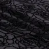 Fabric 1m*1.45m Hollow Rose Lace Embroidered Flocking Mesh Fabric Stretch Mesh Fabric for DIY Sewing Clothing Fabrics