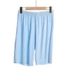 Summer Ice Silk Mens Sleep Bottoms Pyjamas Soft Sleepwear Boxer Shorts Casual Man Loose Cool Home Underwear Q0T5#