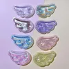 Backs Earrings 80 PCS Cute Colorful Shining Pearl Angel Wing Collection Flat Back Ornament Random Color Acrylic Jewelry Bows Accessories