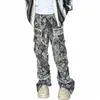 2023 Kanye Y2K Streetwear Baggy Stacked Blad Jeans Cargo Pants For Men Clothing Grey Women Wide Leg LG Byxor Ropa Hombre L3BV#