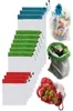 Återanvändbar dragkroppsnät livsmedelsväska Egofriendly Producera Fruit Vegetable Shopping Bag Home Travel Storage Mesh Bags HHA10717580605