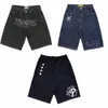 Skydda shorts y2k hiphop svart baggy denim gym shorts mäns kvinnors sommar nya harajuku casual gotiska män basket shorts b2f6#