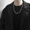 Lyxdesigner hiphop halsband smycken hjärtkvinnor mens halsband silver guld kubansk länk kedja kvinnor titan rostfritt stål mens kedja för man halsband gåvor