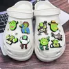 22 colors green monster Anime charms wholesale childhood memories funny gift cartoon charms shoe accessories pvc decoration buckle soft rubber clog charms