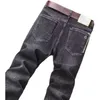 Yeni Varış Koreli Fi Lüks Erkekler İş Giysileri Denim Jeans 2023 Düz denim Lüks Siyah Klasik Sokak Giyim Kovboy Pantolon E5E4#