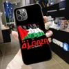 خريطة الفلسطين خريطة جواز السفر لجهاز iPhone 15 Plus 14 Pro Max 13 12 11 XS Max XR X 8 7 6 iPhone15 Fashion TPU Black Phone Skin Skin