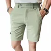 Pantales Cortos de Verano Para Hombre、Shorts de ncios de Moda Coreana、Informales、Chinos、Gofres oficina、Ropa Transpirable Verano、Color L2CD＃