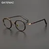 Vintage acetatglasögon ramar runt lyx myopia recept optiska glasögon kvinnor retro koreanska märke glasögon 240322