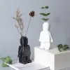 映画ノルディックスタイル樹脂ロボット花瓶屋内植木鉢モダンホームインテリアデコレーションホワイトグッズデコレーションオフィスデスク装飾