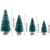 Flores decorativas 34 pçs mini árvore de natal neve geada pequeno pinheiro diy artesanato decoração de mesa ornamentos decorações