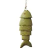 Chimes Carillon coloré Koi poisson carillons éoliens artefact en métal extérieur avant-toit suspendus ornements décoration de jardin guérir cravate cloche pendentif