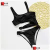 Costumi a due pezzi Costume intero a Y Costume da bagno con fascia incrociata Costume da bagno donna Push Up Triangolo siamese Costume da bagno estivo Mticolor Beach W Dh8On