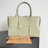 Designer Medium Arco Tote Bag Woman Handbag Real Leather Handles Green White Fashion Lady Shoulder Bags Outdoor Shopping Purse