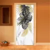 Stickers 3D Deursticker Behang Tropische Bladeren Marmeren Poster Woonkamer Keuken PVC Waterdichte Stickers Zelfklevende Deurmuurschildering