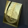Декоративные фигурки 3D акриловые зеркальные наклейки Простое использование настенные художественные фестивальные украшения Золотое слово Фреска Праздник