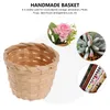 Ensemble de vaisselle 10 PCS Crafts Bamboo Mini Flower Basket Office Beau support d'herbe marine en bois Fruit en bois