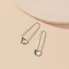 Stud Earrings Simple Metal Brooch Pin For Women Black Gold Color Geometric Heart Earring Party Jewelry Gift Bijoux Femme