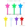 Decoração de festa Star Glow Wands LED Light Up Magic Wand Flashing Sticks Super Bright Natal Aniversário Dia das Bruxas Ação de Graças Conc DHPD7