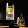 Theekopjes 460 ml verticaal gestreepte transparante glazen whisky wijnbeker buitenlandse bar bier spirit groothandel