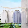 Hangers Racks Wall Mounted Clothes Drying Rack Aluminum Retractable Hanger Space Saving Collapsible Dryer For Balcony Parlour Laundry Ot6Uk