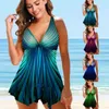 Traje de baño para mujer Traje de playa para mujer Traje de baño Tankini Monokini Traje de baño de dos piezas Traje de baño grande Tankini estampado playa verano traje de baño 24326