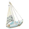 Decorative Figurines Boat Mediterranean Style Decoration Furnishings Wooden Sailing Model Small Ornaments Handcrafted Boats Office