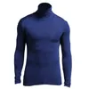 one-piece Neck Top High Collar Men's Warm Autumn Clothes Autumn And Winter Lg Sleeve Thin Tight Base Shirt Solid Color l1LT#