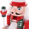 Figurines décoratives en bois de noël, Casse-noisette, Statue de soldat à la menthe poivrée, jouet de poupée traditionnel en pain d'épices