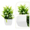 Flores decorativas em vaso artificial planta desktop falso bonsai ornamento