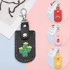 Porte-clés mignon mini carte couverture porte-clés PU protection en cuir porte-clés Kawaii femmes sac pendentif ornement voiture accessoires accessoires