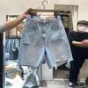 Женские шорты S-5XL, летние тонкие джинсовые шорты для женщин, модные свободные широкие брюки с эластичной резинкой на талии, 2024, простые мягкие джинсовые брюки