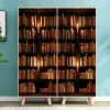 Stickers 2 stks/set Boekenkast Bibliotheek Deur Kunst Muurschildering Sticker Woonkamer Gang Ingang Decoratief Schilderen Peel Stick PVC Behang