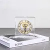 Relógios de mesa Design de design vintage Crystal Transparent Clock Bedroom Room Desktop Decoration Watches Home Ornaments