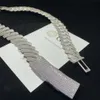 Schwere Miami Bling Runde Diamant-Gliederkette Sterling Silber S D Farbe VVS Moissanit Mode kubanische Halskette