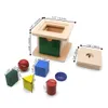 Poste de matériaux en bois montessori de 2 boîtes de cube