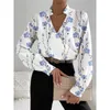 Женские блузкие рубашки Элегантная шифоновая рубашка для женщин y2k ins ins Одежда