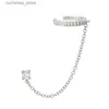 Ear Cuff Ear Cuff Aide 1 pezzo Orecchini in argento sterling 925 con diamanti a fila singola con orecchini con nappe Orecchini da donna piccoli color oro e argento Orechini Y240326