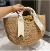 Strand tygpåsen woody cross body women axel designer sommar raffias halm väskor totes handväska lyxväv väska påse shopping koppling förvaring väska plånbok män plånböcker