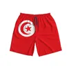 Mäns Tunisia Flag Tunisians fans Beach Pants Shorts Surfing M-2XL Polyester SwimeWear Running M5UU#