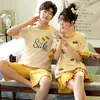 giraffe Carto Cute Sleepwear For Couples Summer Shorts Pajamas Set Men and Women Home Clothes pijama masculino pyjama 01nG#