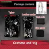 Cosplay Anime Costumes Jujutsu Gojo Rollspelande Kaisen Wig Satoru genderswap Black Set Halloween Anime NT Party Womens Floral Costumesc24321