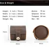 Titta på rutor Vintage Travel Portable Box Single Pack Head Layer Storage Snap Coffee