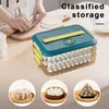Storage Bottles Fresh-keeping Box Stackable Dumpling Container With Handle Lid Bpa Free Non-stick Food Grade Snack For