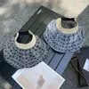 Çim Dokuma Saç Bandı Tarzı Kadınlar için çift taraflı şapka ile boş üst, güneş UV koruması, yaz büyük ağzı kaplamak için