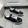 Lyxvarumärke Cowhide Sneakers Casual Shoes Striped Vintage Sneaker Platform Trainer Flats Trainers Outdoor Shoe Season Shades Classic Men Shoes Storlek 38-45 EDJ0214D