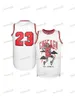 #23 Chicago BaseKetball Jersey i lager nummer 23 rött vit broderi