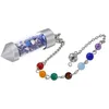 Pendentif Colliers Argent Plaqué Wish Bouteille Améthystes Cristal Avec Pierre Perles Chaîne Guérison Chakra Lapis Lazuli Bijoux