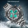 Cases Amst Militäruhren Edelstahlarmband Led Uhren Herren Top-Marke Quarzuhr Reloj Hombre Relogio Masculino